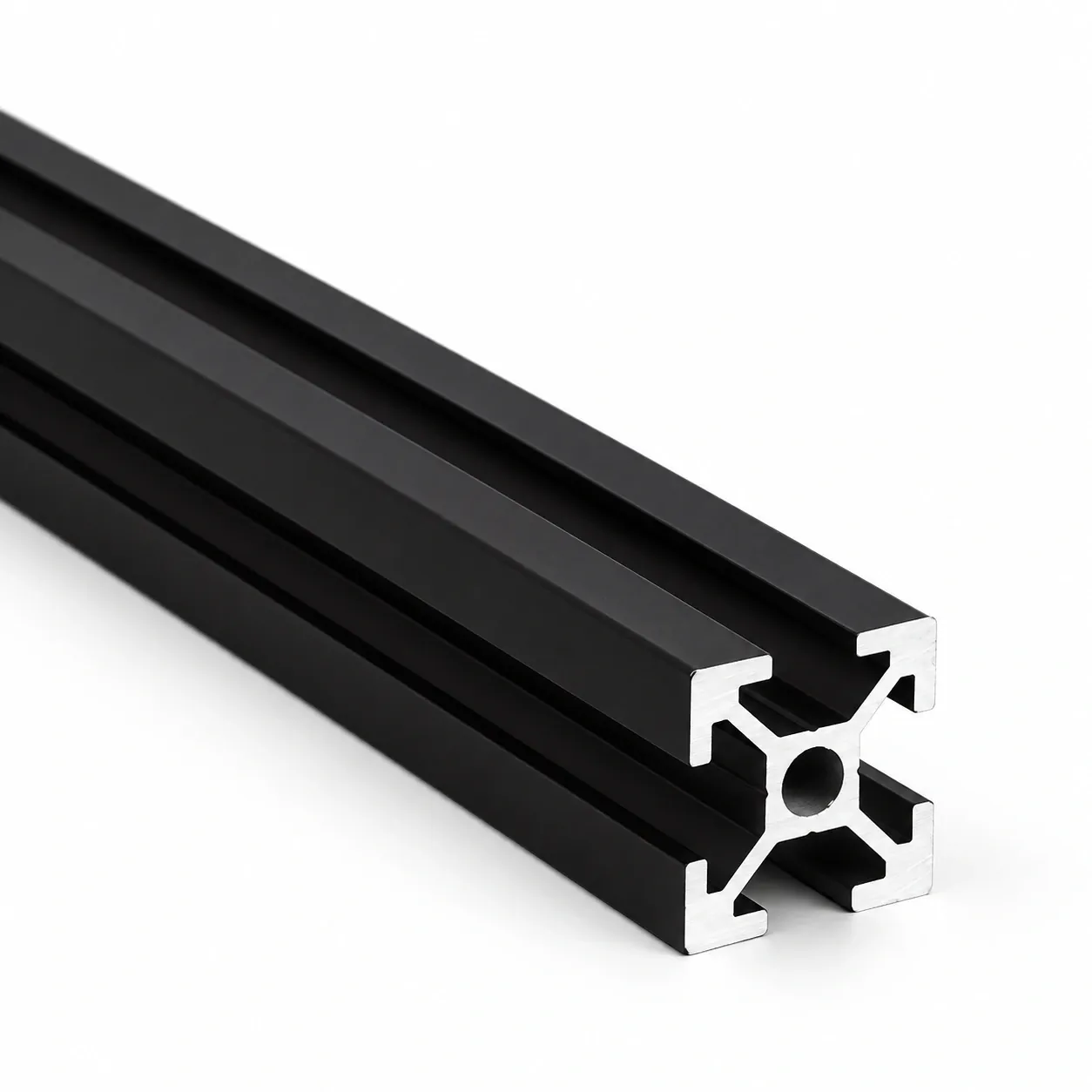 AAZ-2B — อลูมิเนียมโปรไฟล์ 20x20mm T-Nut สีดำ