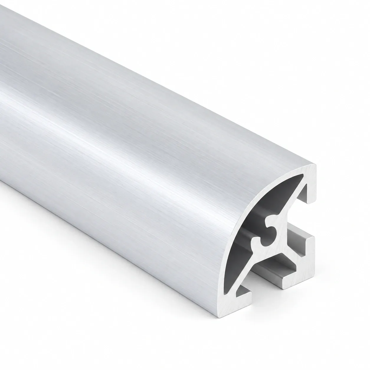 AAZ-2R — อลูมิเนียมโปรไฟล์ 20x20mm Round Corner สีเงิน