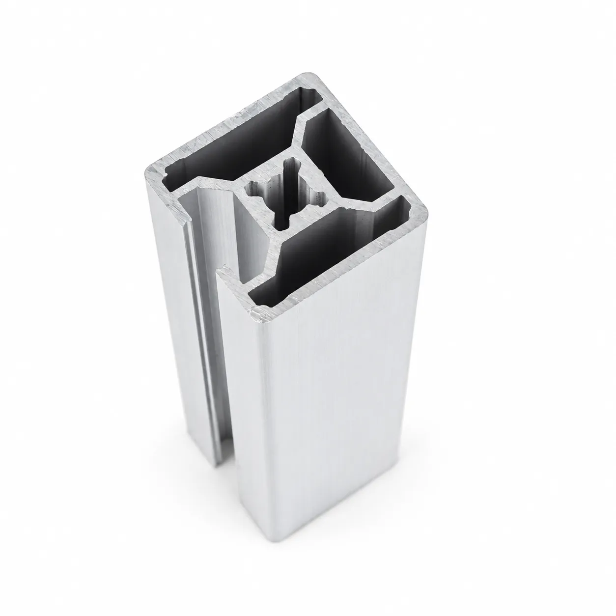 AAZ-33C — อลูมิเนียมโปรไฟล์ 30x30mm T-Nut ปิดร่อง 3ด้าน สีเงิน