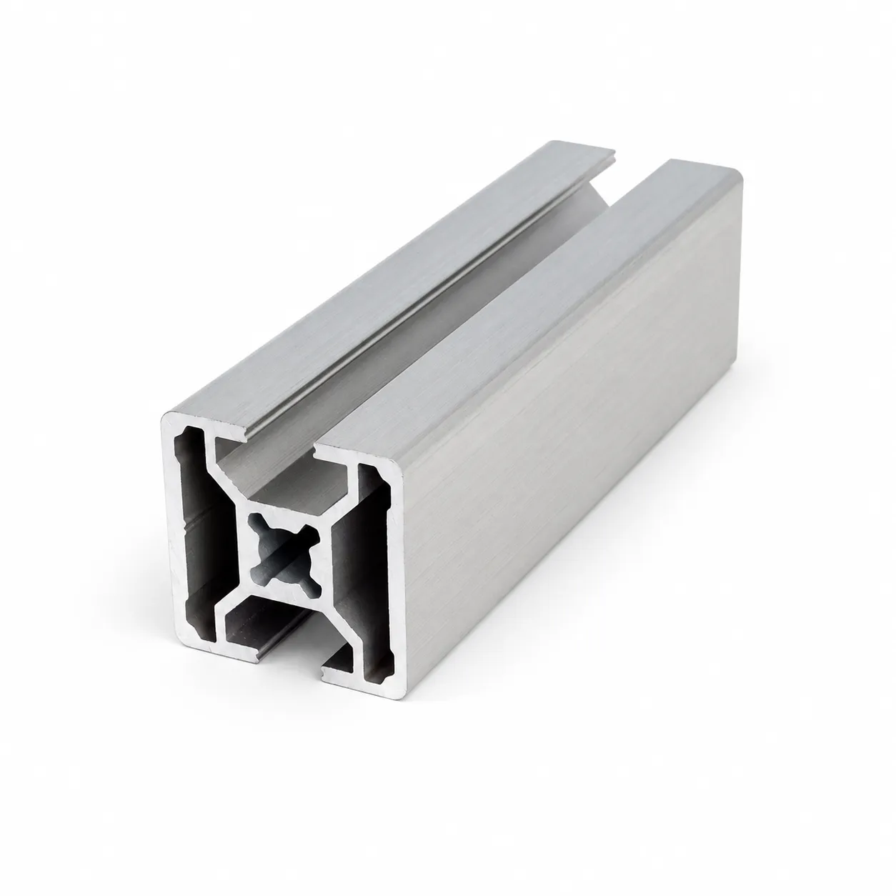 AAZ-33H — อลูมิเนียมโปรไฟล์ 30x30mm T-Nut ปิดร่อง 2ด้าน H สีเงิน