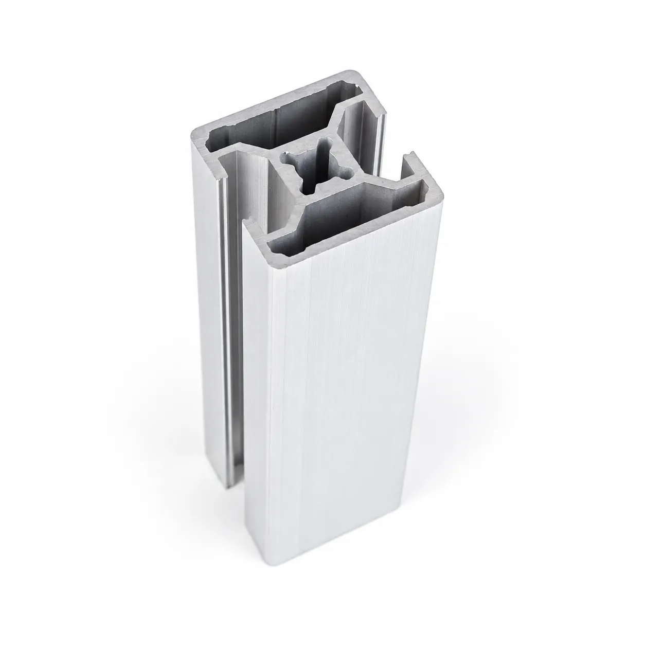 AAZ-33H — อลูมิเนียมโปรไฟล์ 30x30mm T-Nut ปิดร่อง 2ด้าน H สีเงิน