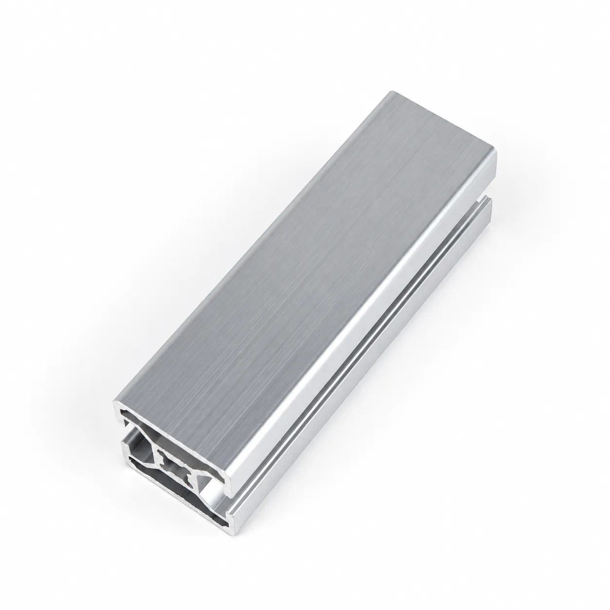 AAZ-33H — อลูมิเนียมโปรไฟล์ 30x30mm T-Nut ปิดร่อง 2ด้าน H สีเงิน