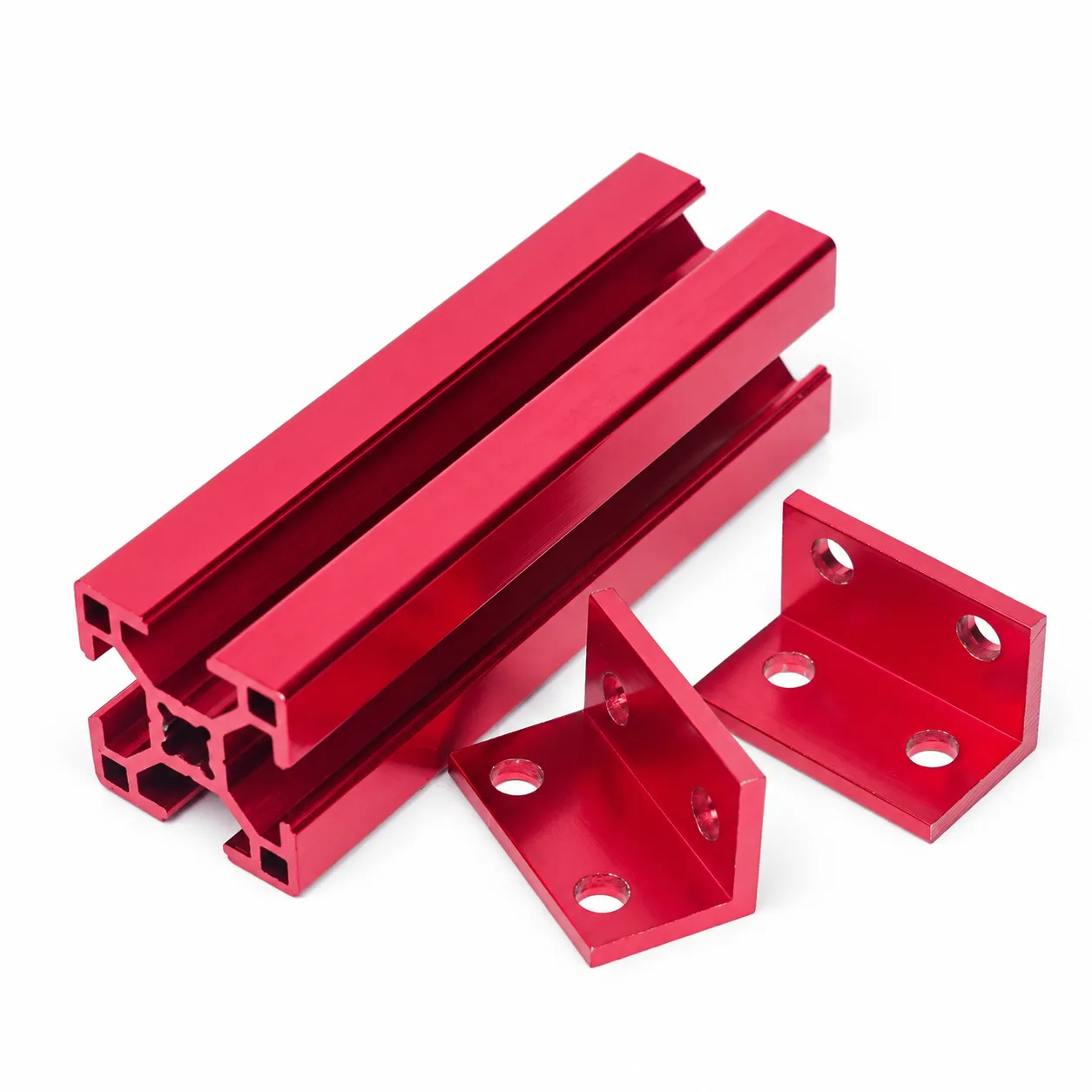 AAZ-3D — อลูมิเนียมโปรไฟล์ 30x30mm T-Nut สีแดง