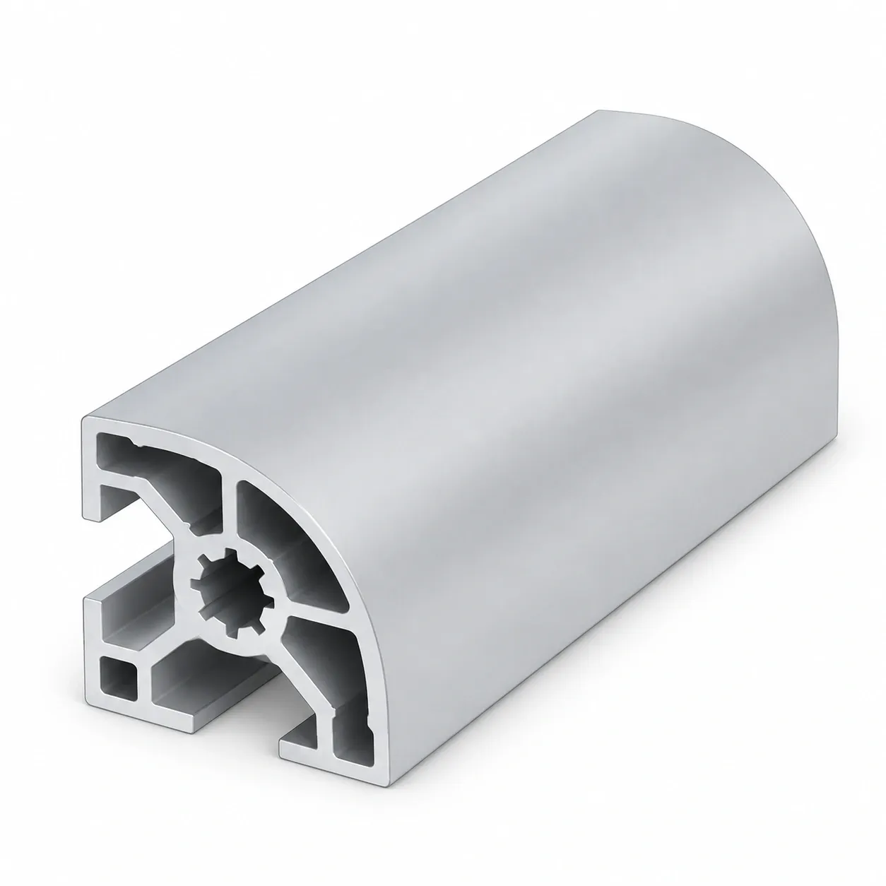 AAZ-3R — อลูมิเนียมโปรไฟล์ 30x30mm Round Corner สีเงิน
