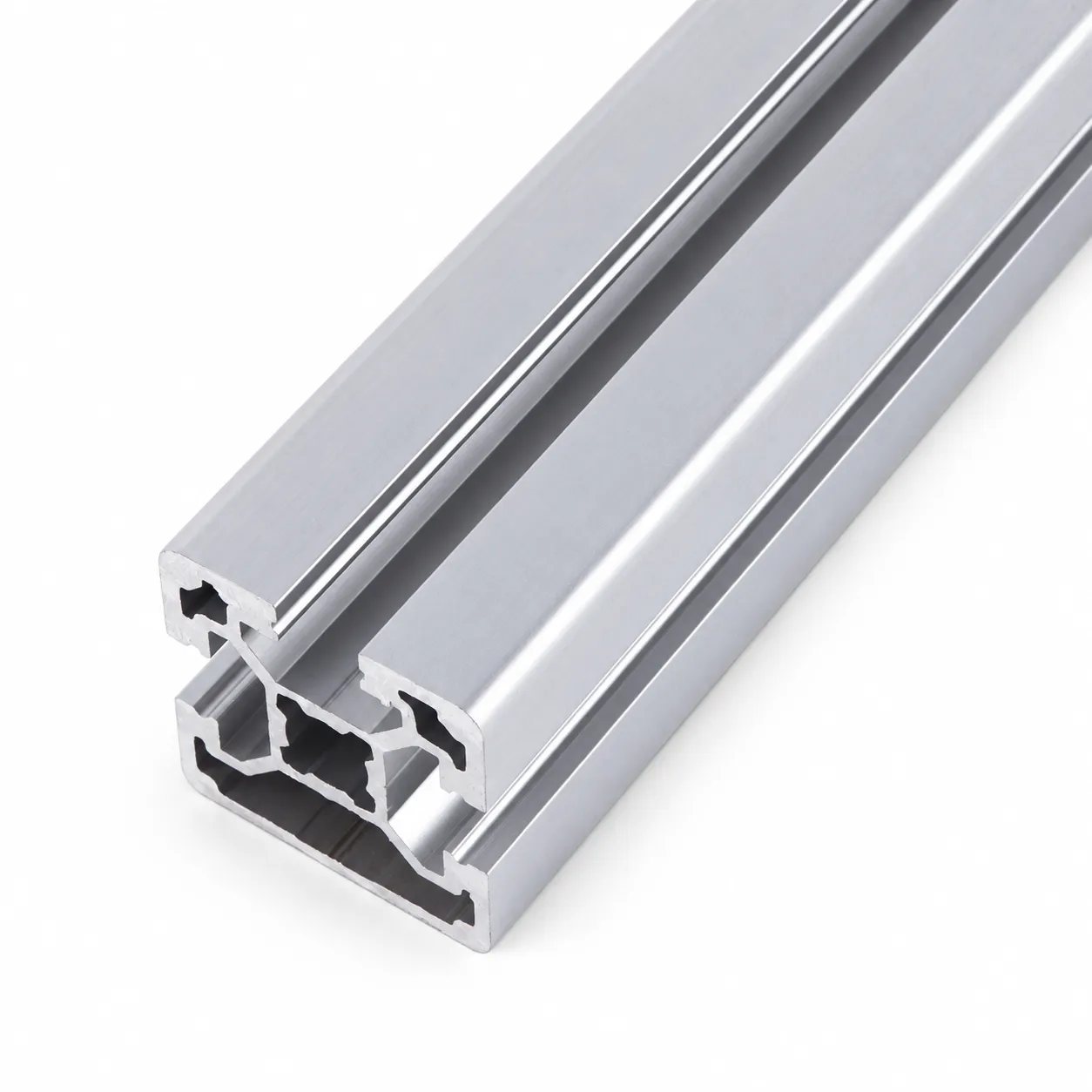 AAZ-41C — อลูมิเนียมโปรไฟล์ 40x40mm T-Nut ปิดร่อง 1ด้าน สีเงิน