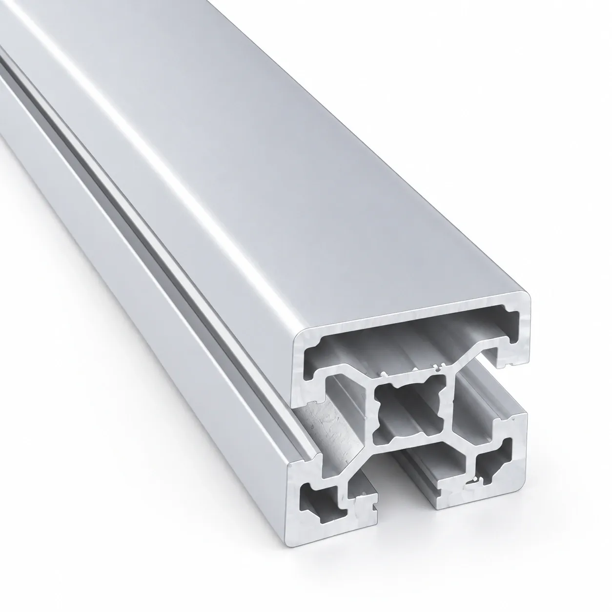 AAZ-41C — อลูมิเนียมโปรไฟล์ 40x40mm T-Nut ปิดร่อง 1ด้าน สีเงิน