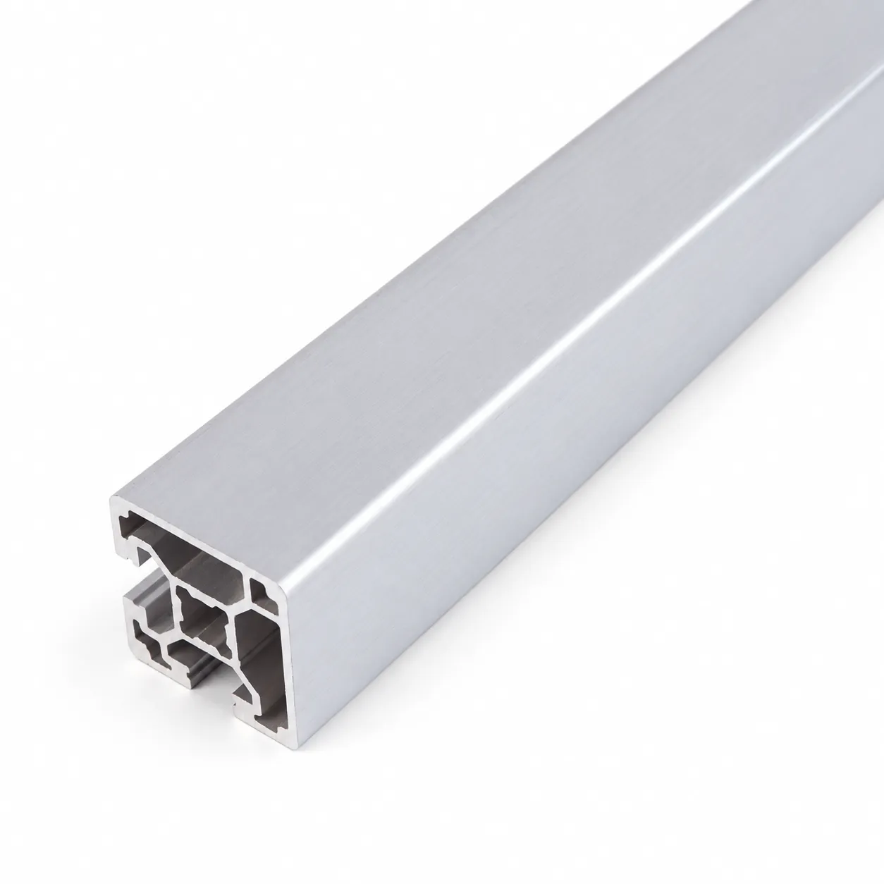 AAZ-42C — อลูมิเนียมโปรไฟล์ 40x40mm T-Nut ปิดร่อง 2ด้าน สีเงิน