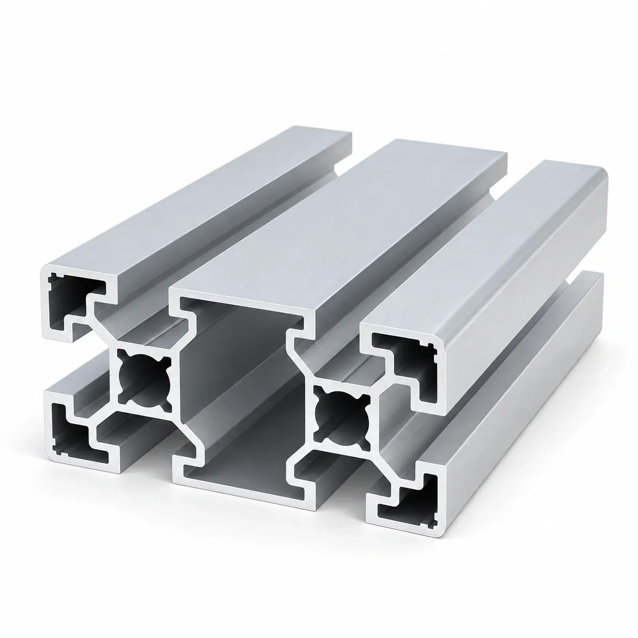 AAZ-48 — อลูมิเนียมโปรไฟล์ 40x80mm T-Nut สีเงิน