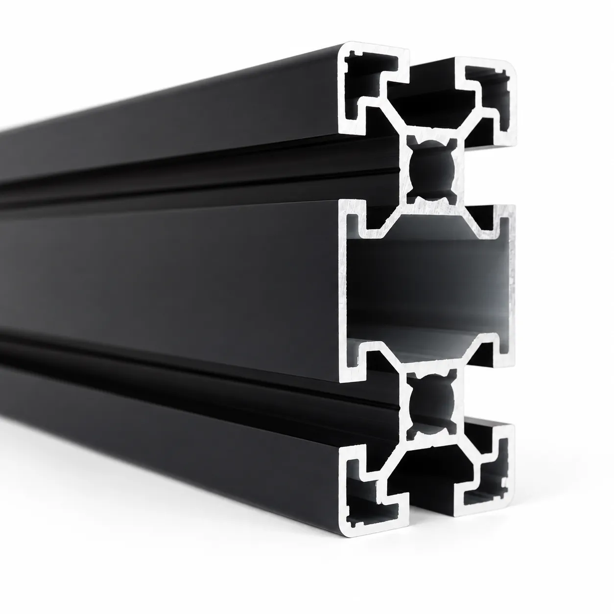 AAZ-48B — อลูมิเนียมโปรไฟล์ 40x80mm T-Nut สีดำ