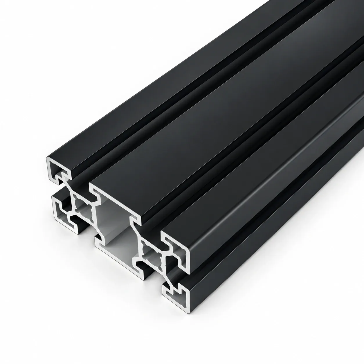 AAZ-48B — อลูมิเนียมโปรไฟล์ 40x80mm T-Nut สีดำ