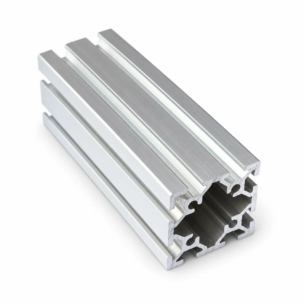 AAZ-4S — อลูมิเนียมโปรไฟล์ 40x40mm T-Nut 2 Slot สีเงิน