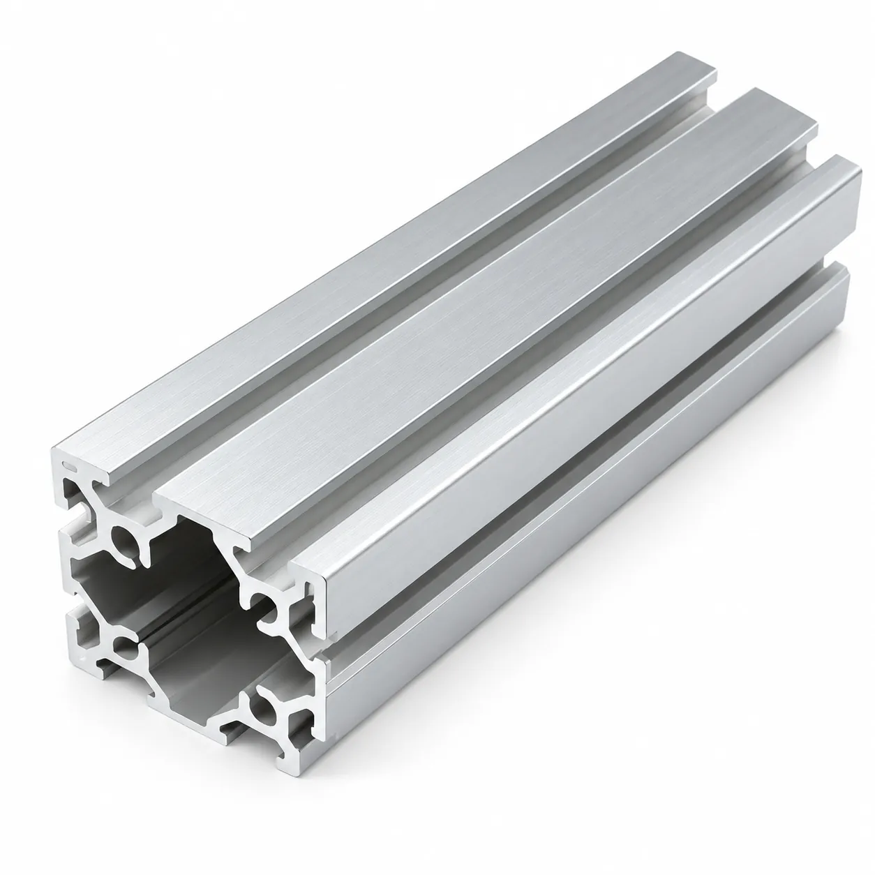 AAZ-4S — อลูมิเนียมโปรไฟล์ 40x40mm T-Nut 2 Slot สีเงิน
