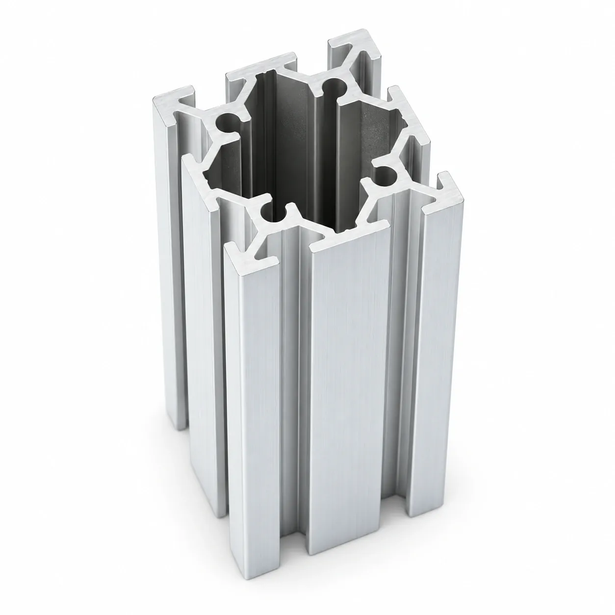 AAZ-4S — อลูมิเนียมโปรไฟล์ 40x40mm T-Nut 2 Slot สีเงิน