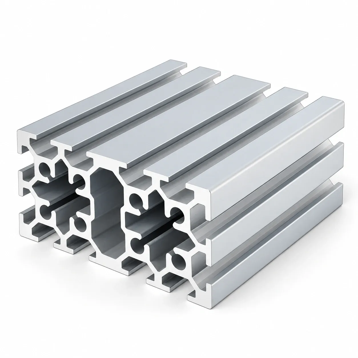AAZ-51 — อลูมิเนียมโปรไฟล์ 50x100mm T-Nut สีเงิน