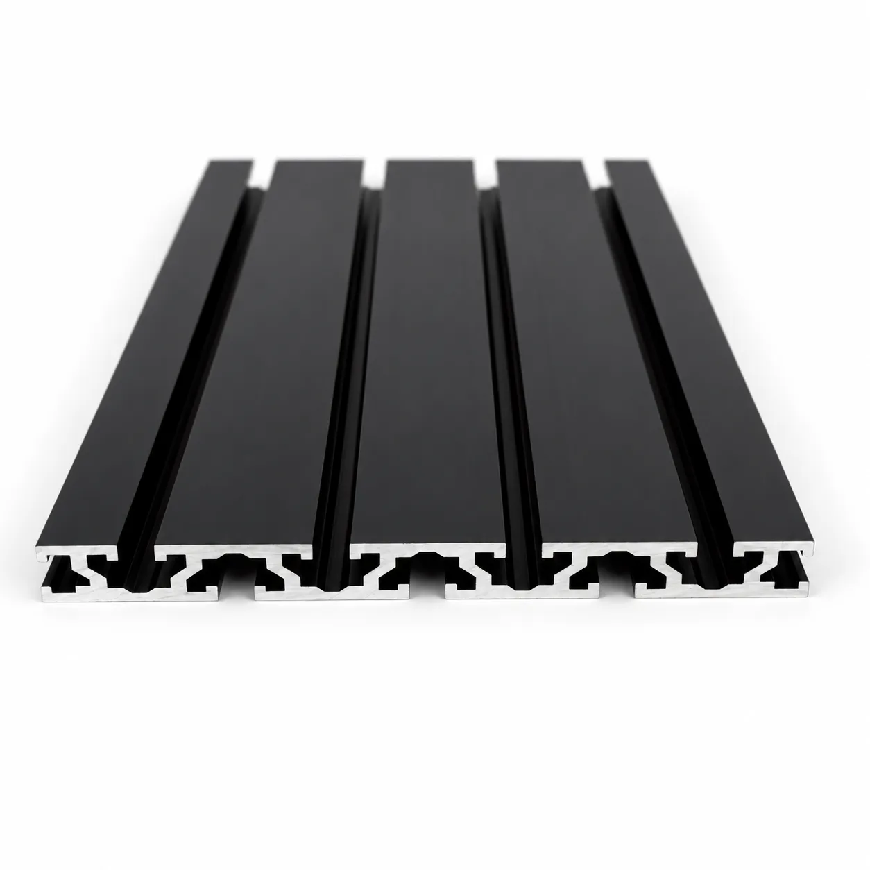 AAZ-58B — อลูมิเนียมโปรไฟล์ 15x180mm T-Nut สีดำ