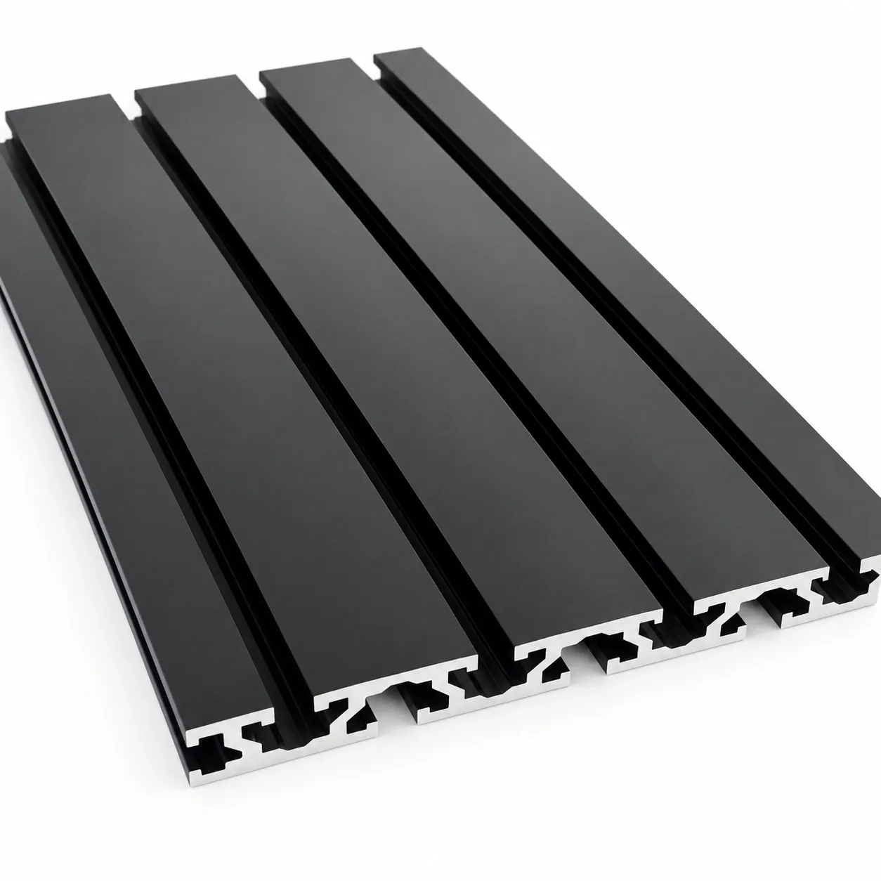 AAZ-58B — อลูมิเนียมโปรไฟล์ 15x180mm T-Nut สีดำ