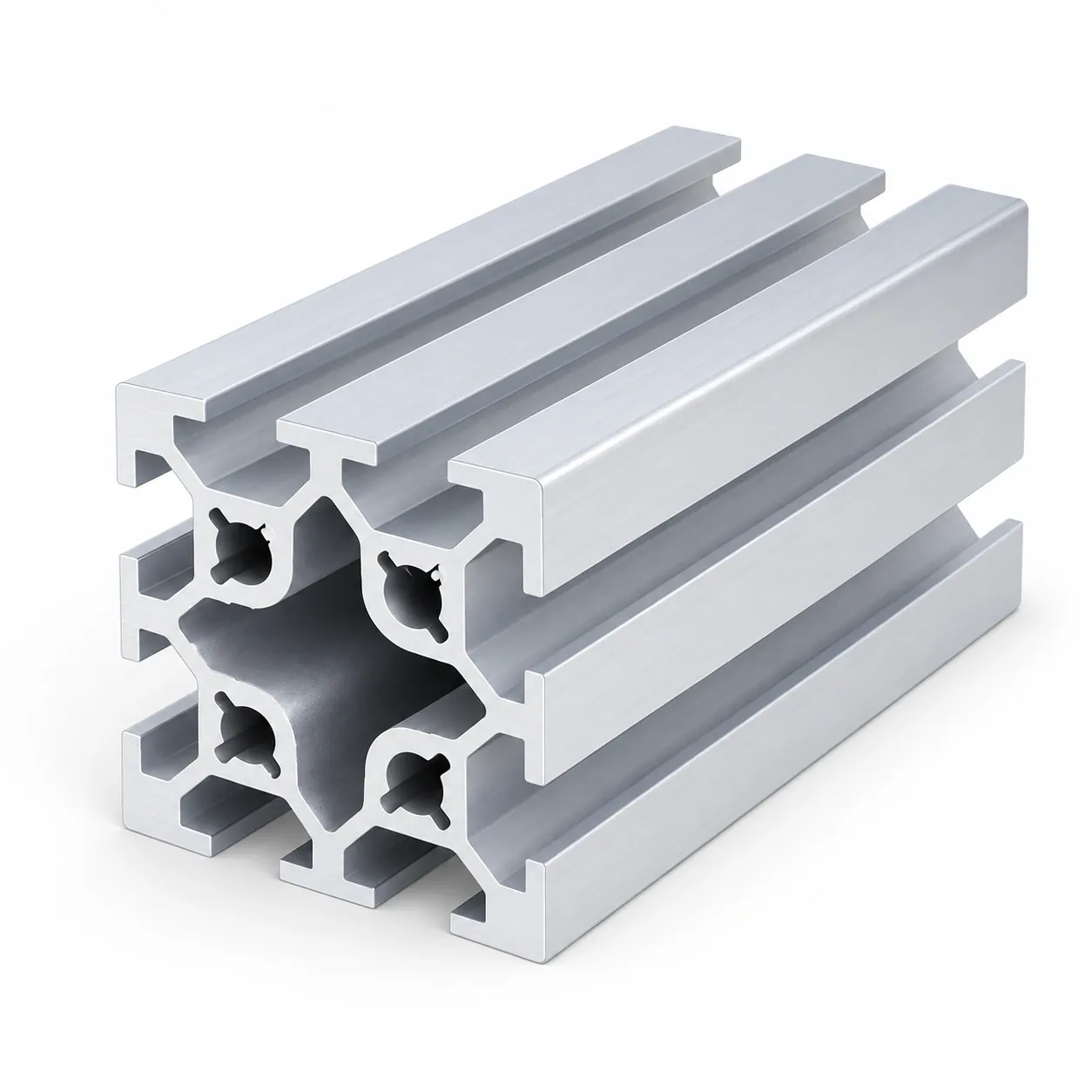 AAZ-5S — อลูมิเนียมโปรไฟล์ 50x50mm T-Nut สีเงิน