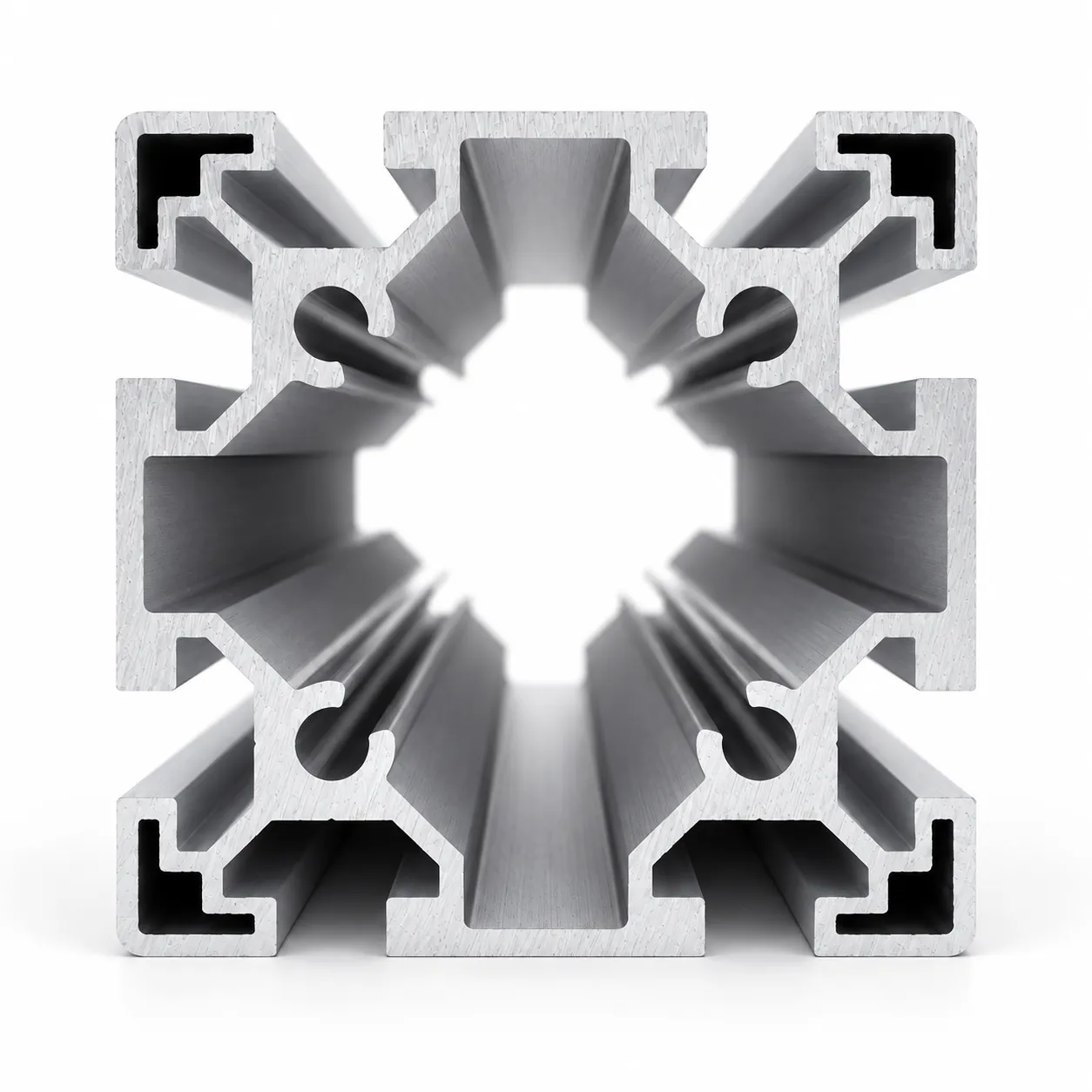 AAZ-8 — อลูมิเนียมโปรไฟล์ 80x80mm T-Nut สีเงิน