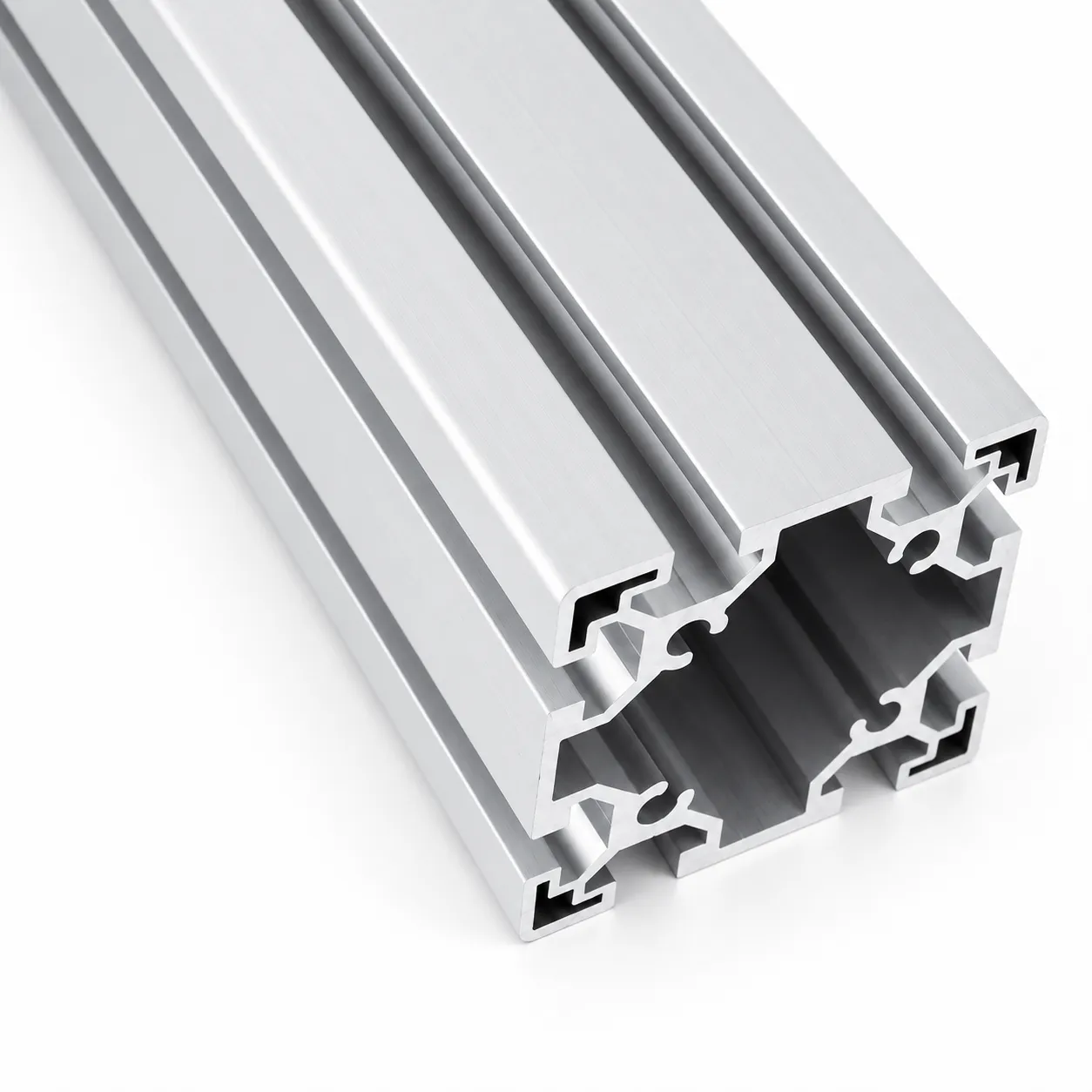 AAZ-8 — อลูมิเนียมโปรไฟล์ 80x80mm T-Nut สีเงิน