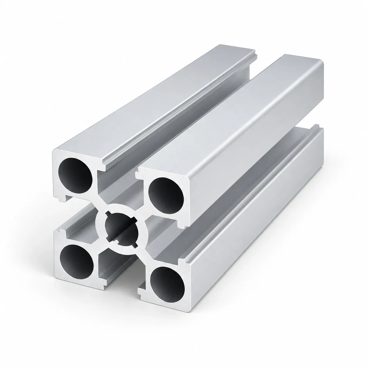 ABZ-4 — อลูมิเนียมโปรไฟล์ 40x40มม. น็อตธรรมดา สีเงิน