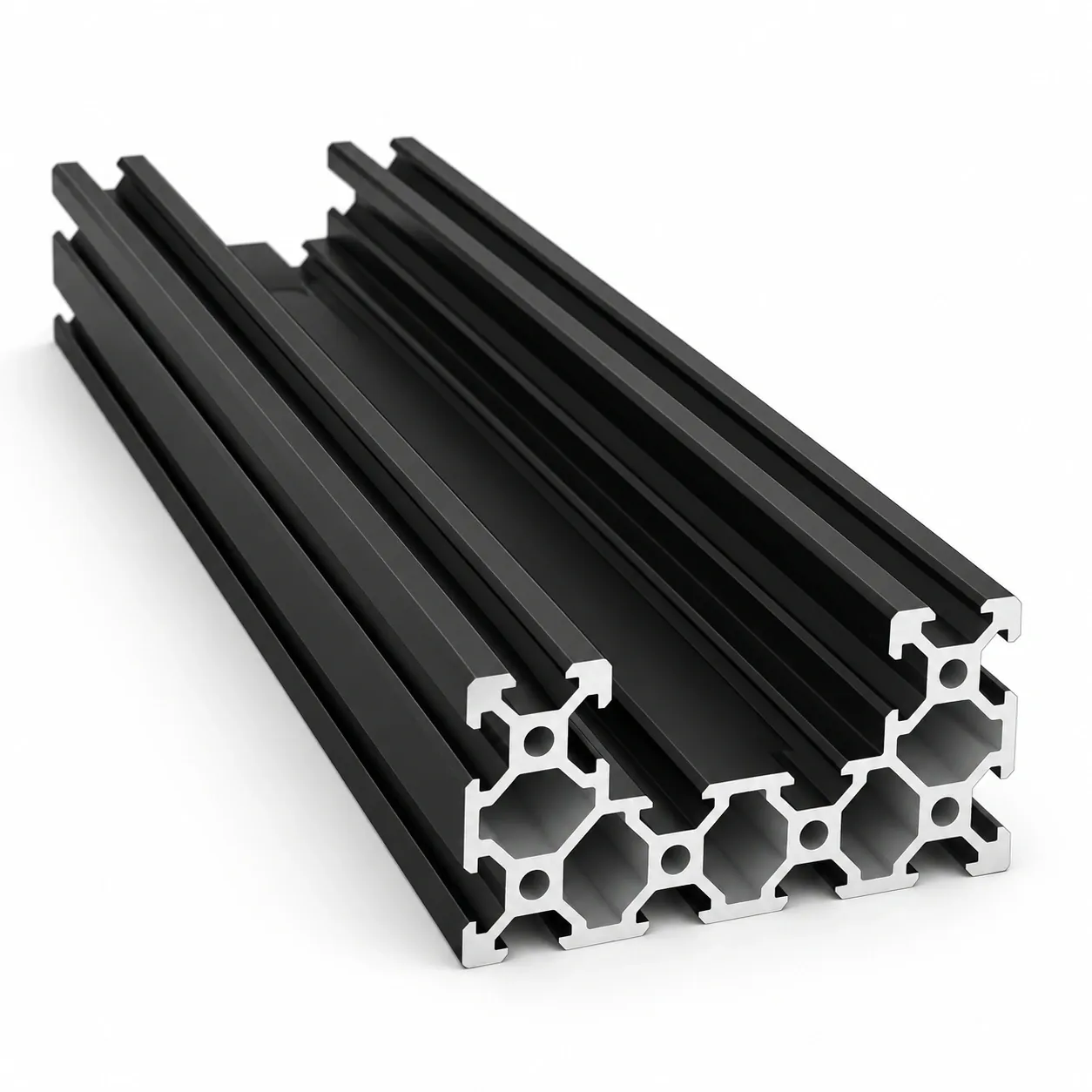 ADB-48 — อลูมิเนียมโปรไฟล์ 40x80mm V-Slot (C-Beam) สีดำ