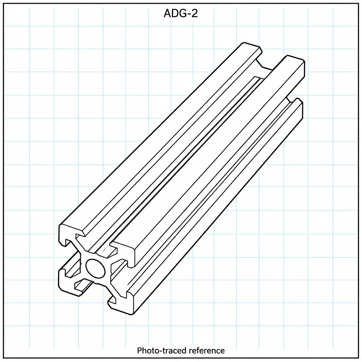 ADG-2 — อลูมิเนียมโปรไฟล์ 20x20mm V-Slot สีทอง