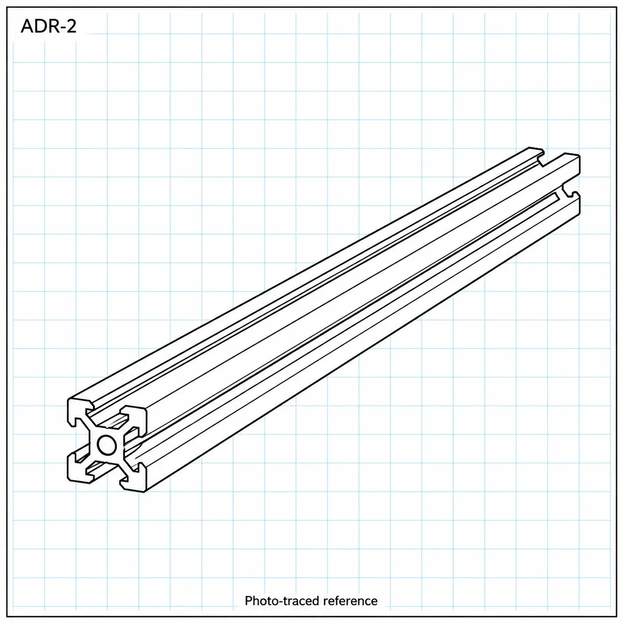 ADR-2 — อลูมิเนียมโปรไฟล์ 20x20mm V-Slot สีแดง