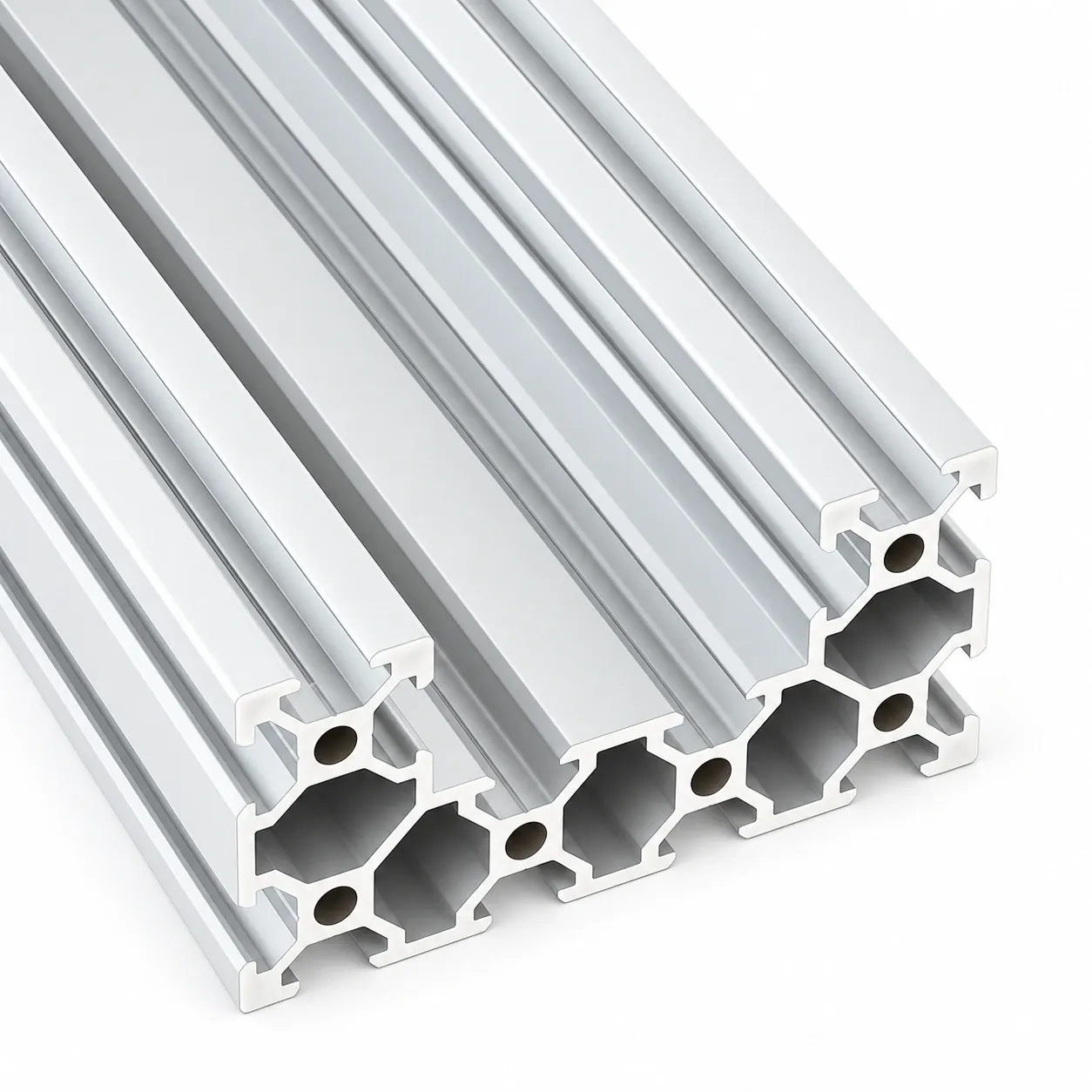 ADZ-48 — อลูมิเนียมโปรไฟล์ 40x80mm V-Slot (C-Beam) สีเงิน
