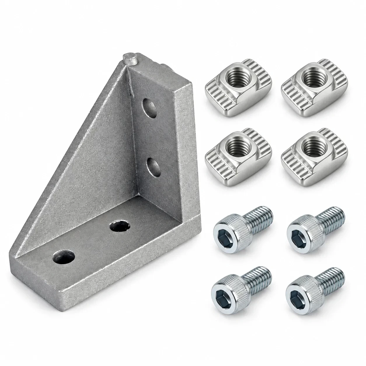 BAA-24B-SET — Bracket 20mm Long Type สีเงิน Kit Set