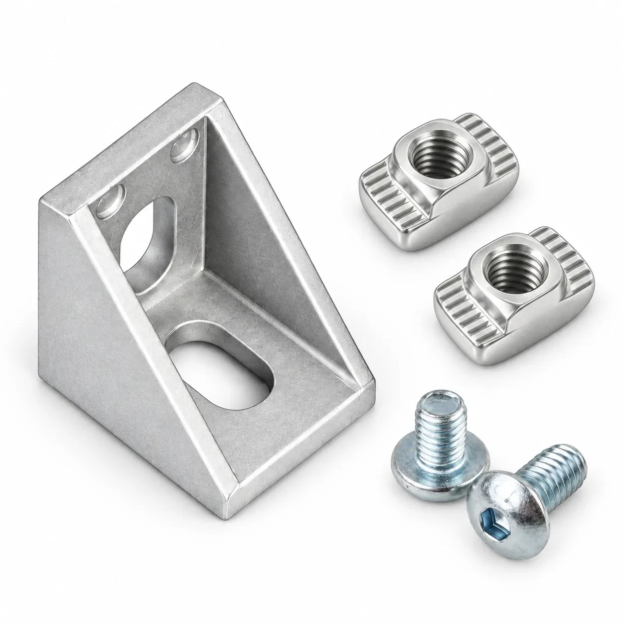 BAA-2T-SET — Bracket 20mm Thin Type สีเงิน Kit Set