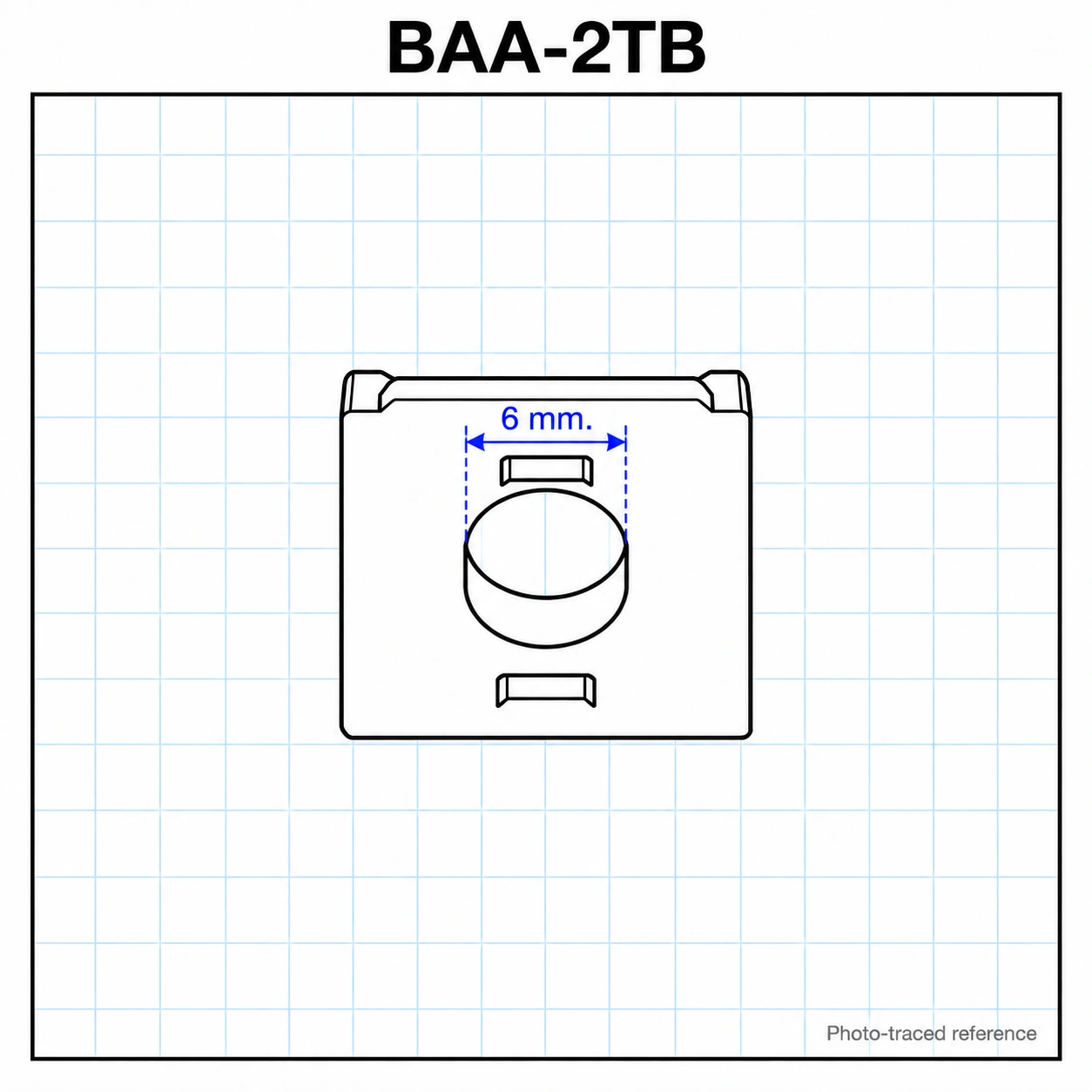 BAA-2TB — Bracket 20mm Thin Type สีดำ