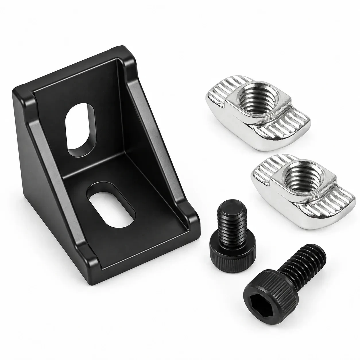 BAA-3BL-SET — Bracket 30mm Long Hole สีดำ Kit Set
