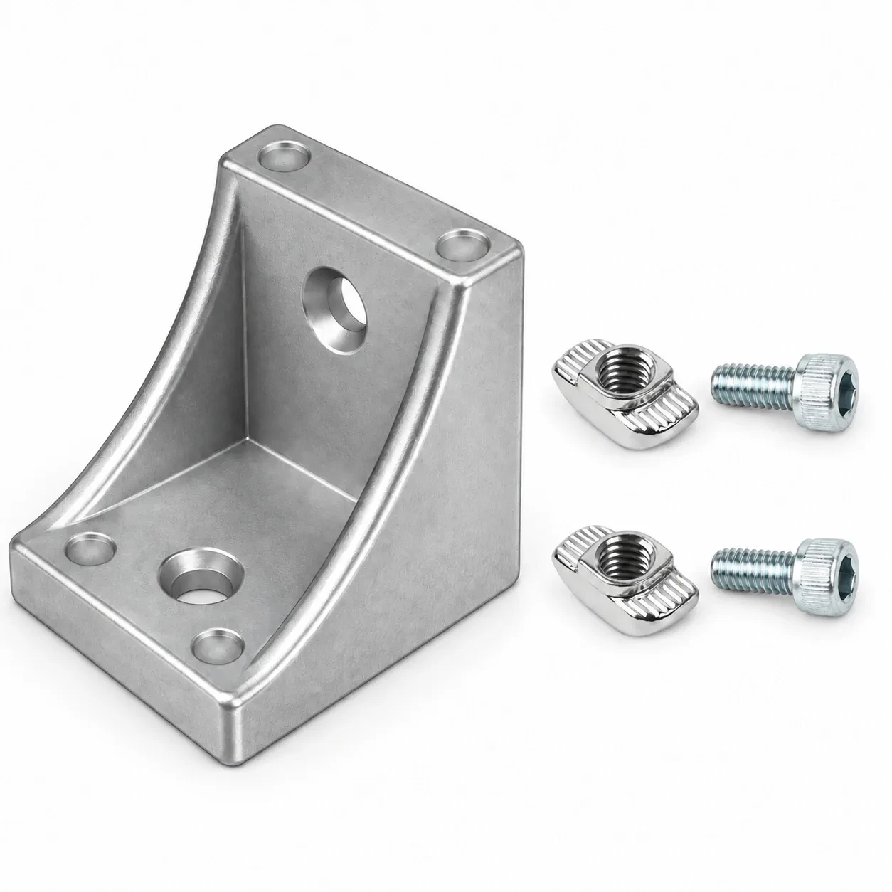 BAA-3H-SET — Bracket 30mm Heavy Load สีเงิน Kit Set