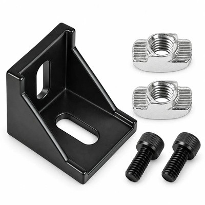 BAA-4BL-SET — Bracket 40mm Long Hole สีดำ Kit Set