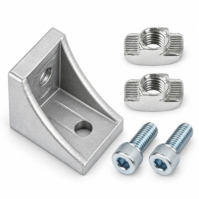 BAA-4H-SET — Bracket 40mm Heavy Load สีเงิน Kit Set