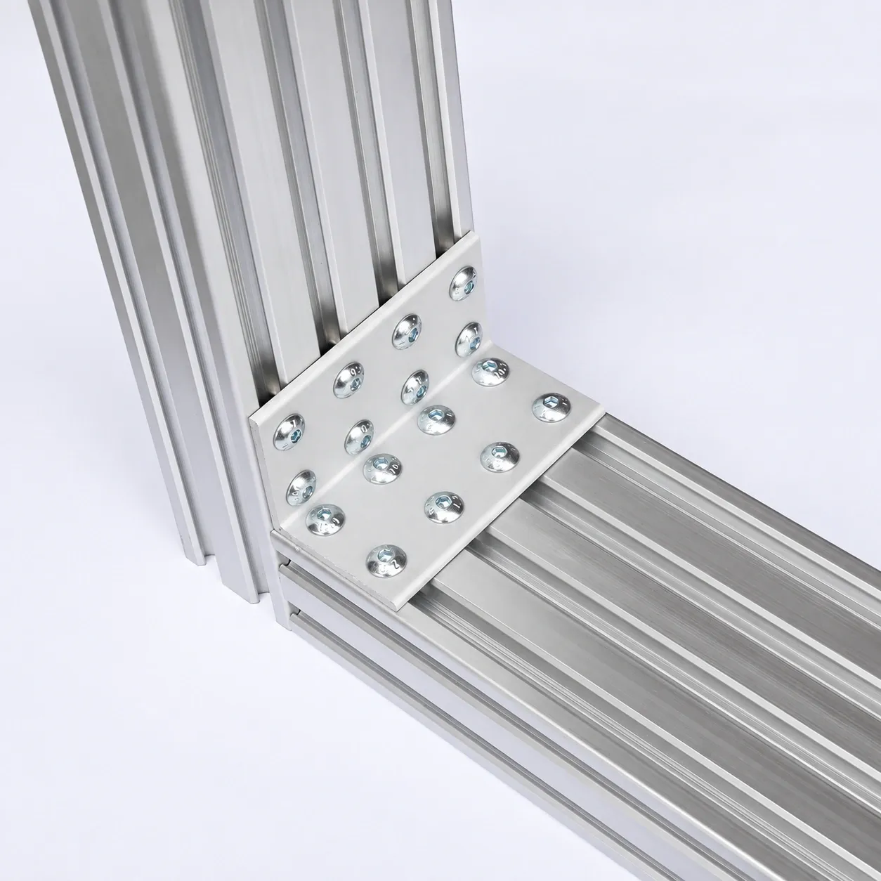 BAB-28L — L Bracket 20x80mm Long Type สีเงิน