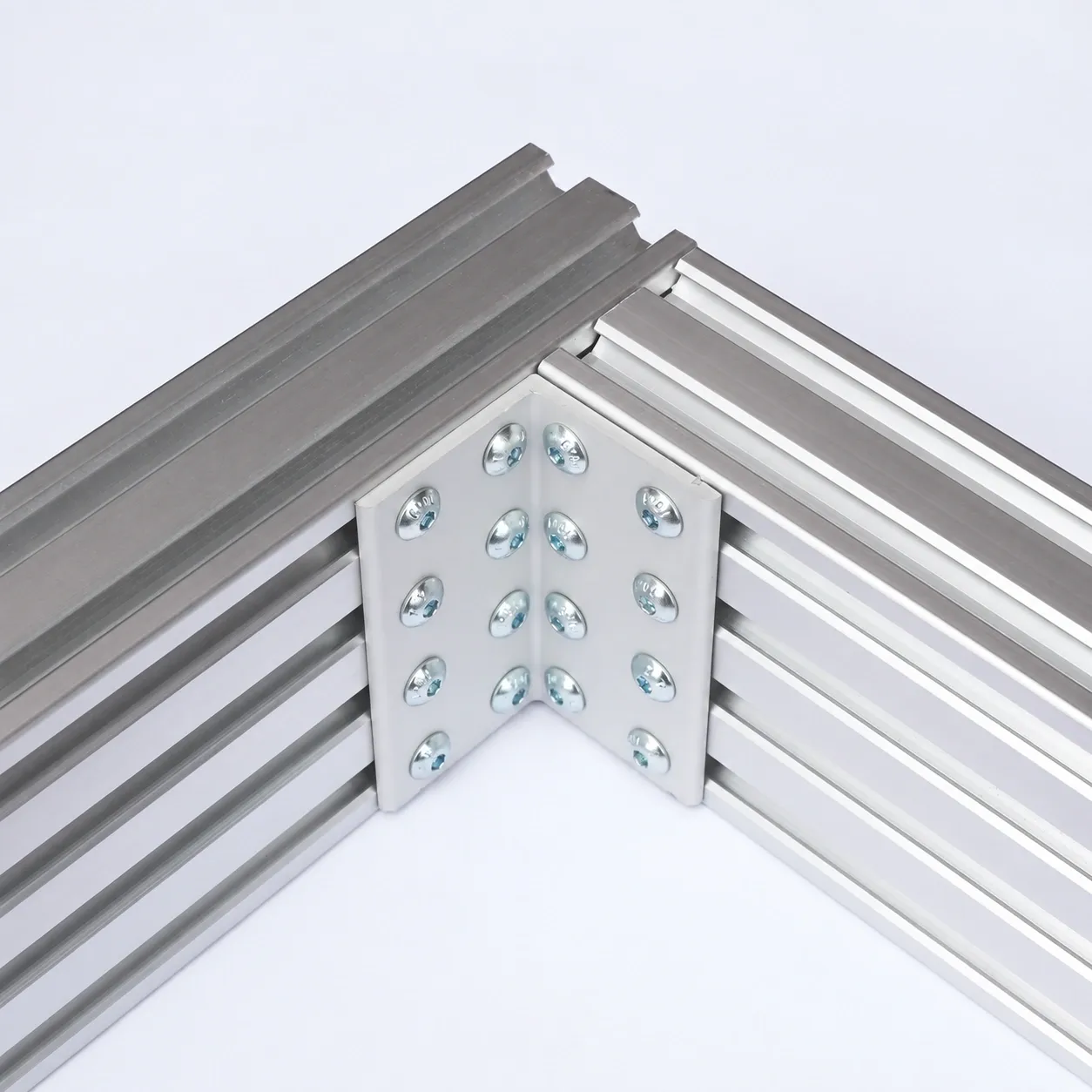BAB-28L — L Bracket 20x80mm Long Type สีเงิน