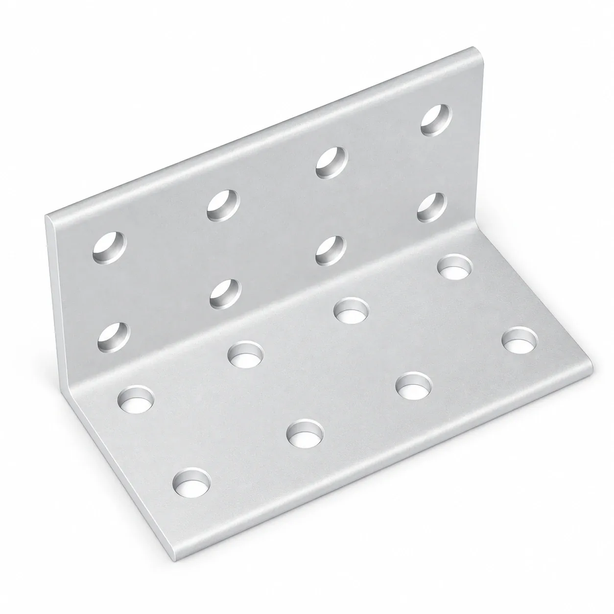 BAB-28L — L Bracket 20x80mm Long Type สีเงิน