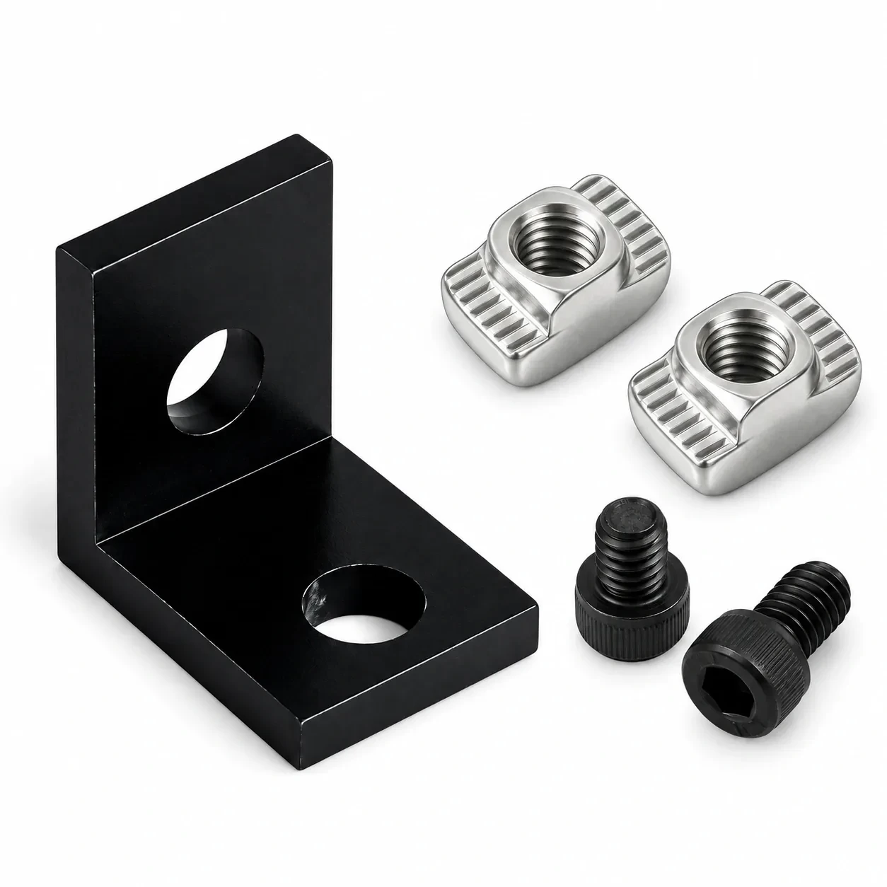 BAB-2B-SET — L Bracket 20mm  สีดำ Kit Set