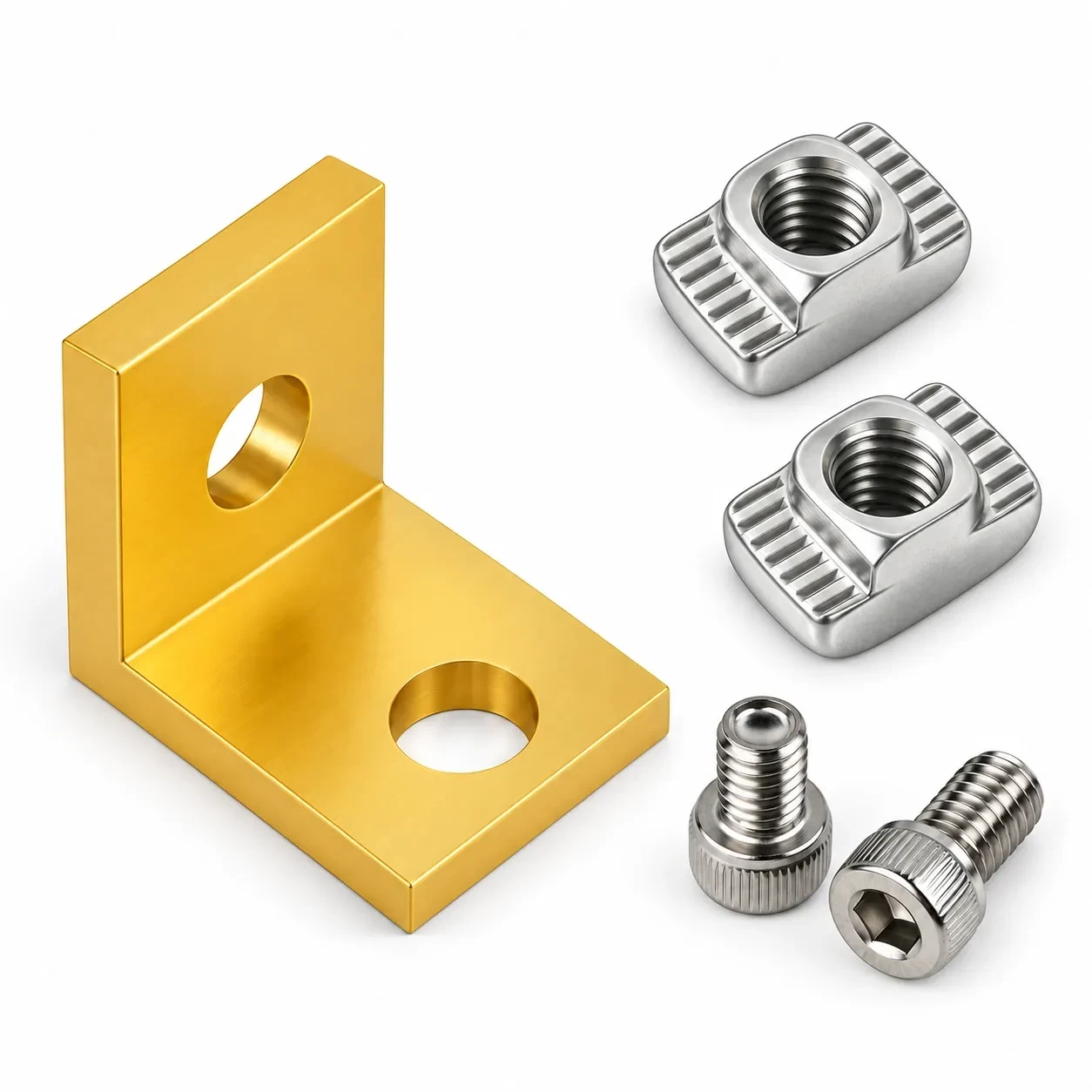 BAB-2G-SET — L Bracket 20mm  สีทอง Kit Set