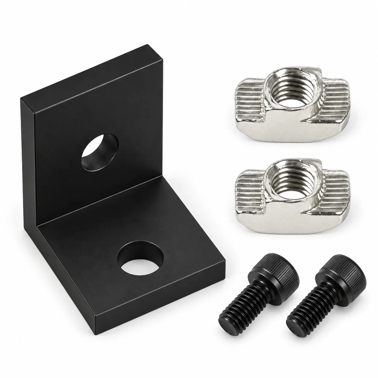 BAB-4B-SET — L Bracket 40mm สีดำ Kit Set
