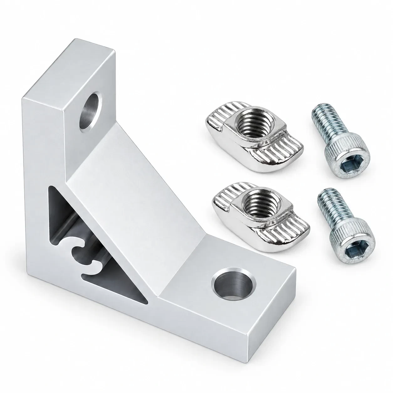 BAC-3-SET — Hard Bracket 30mm สีเงิน Kit Set