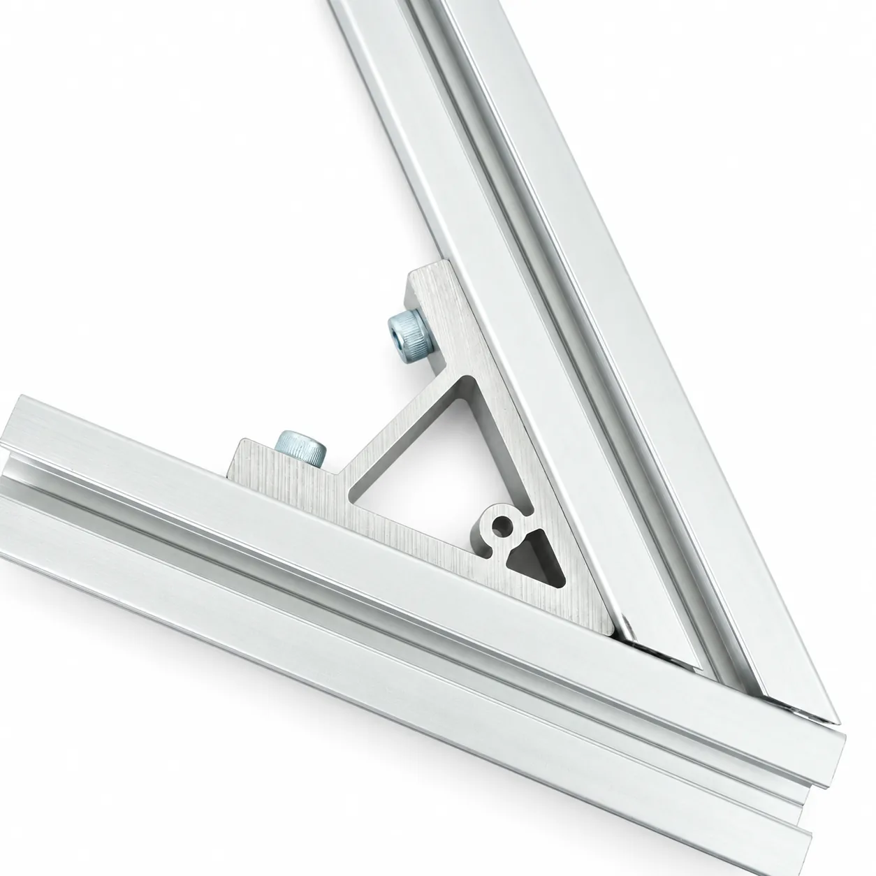 BAC-345 — Hard Bracket 30mm 45องศา Heavy Load สีเงิน