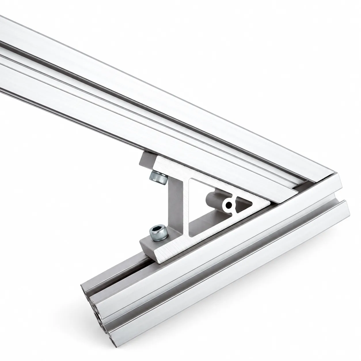 BAC-345 — Hard Bracket 30mm 45องศา Heavy Load สีเงิน