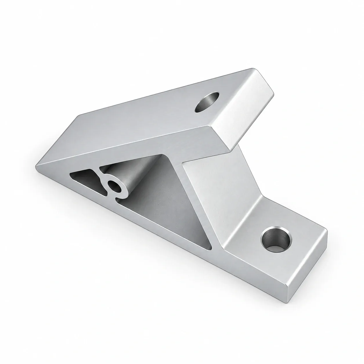 BAC-345 — Hard Bracket 30mm 45องศา Heavy Load สีเงิน