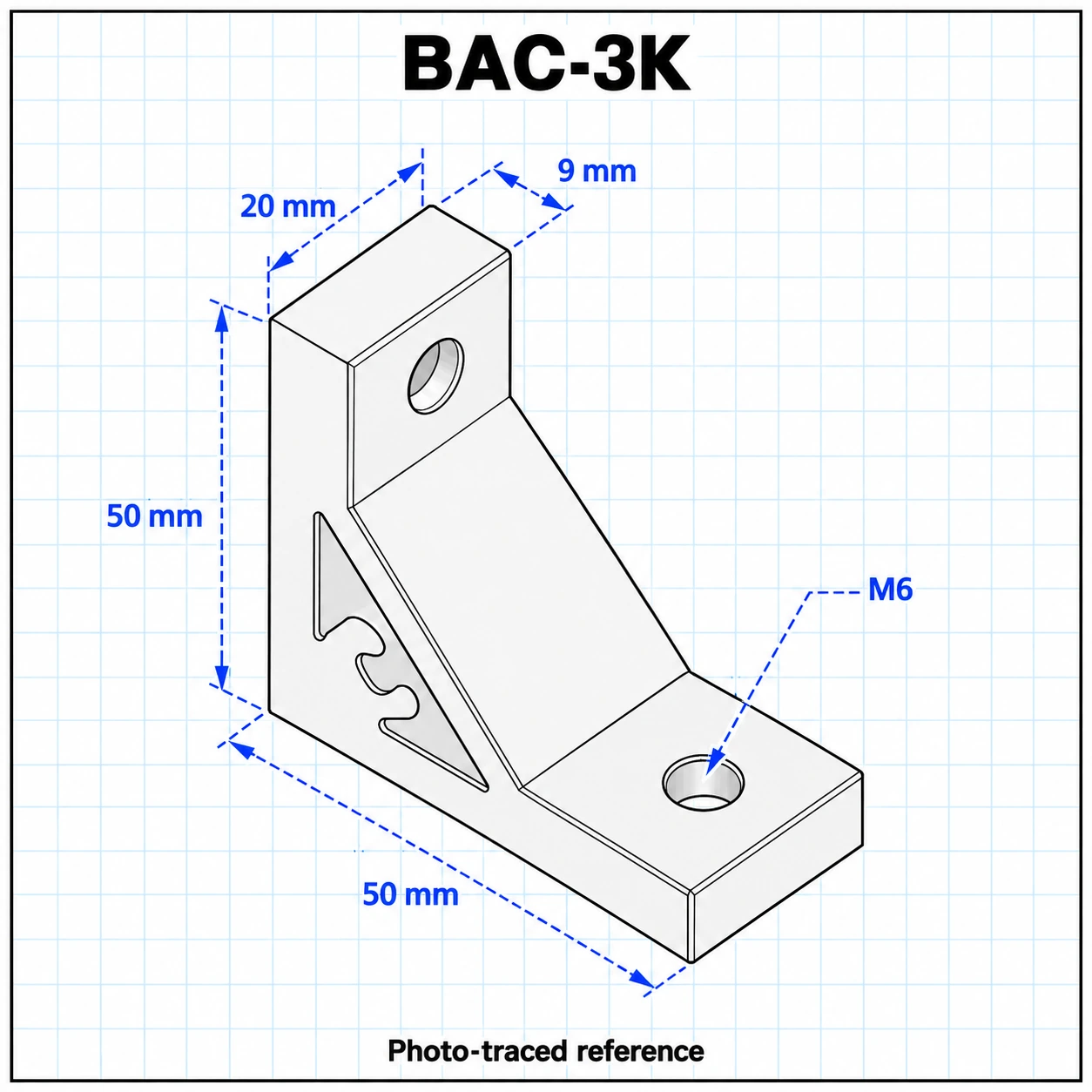 BAC-3K — Hard Bracket 30mm สีดำ