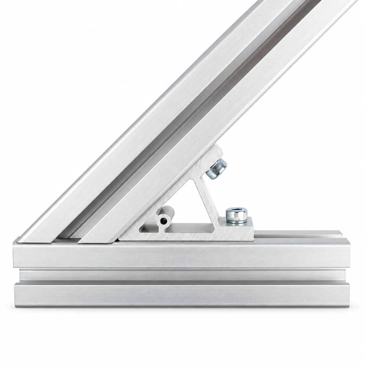 BAC-445 — Hard Bracket 40mm 45องศา Heavy Load สีเงิน