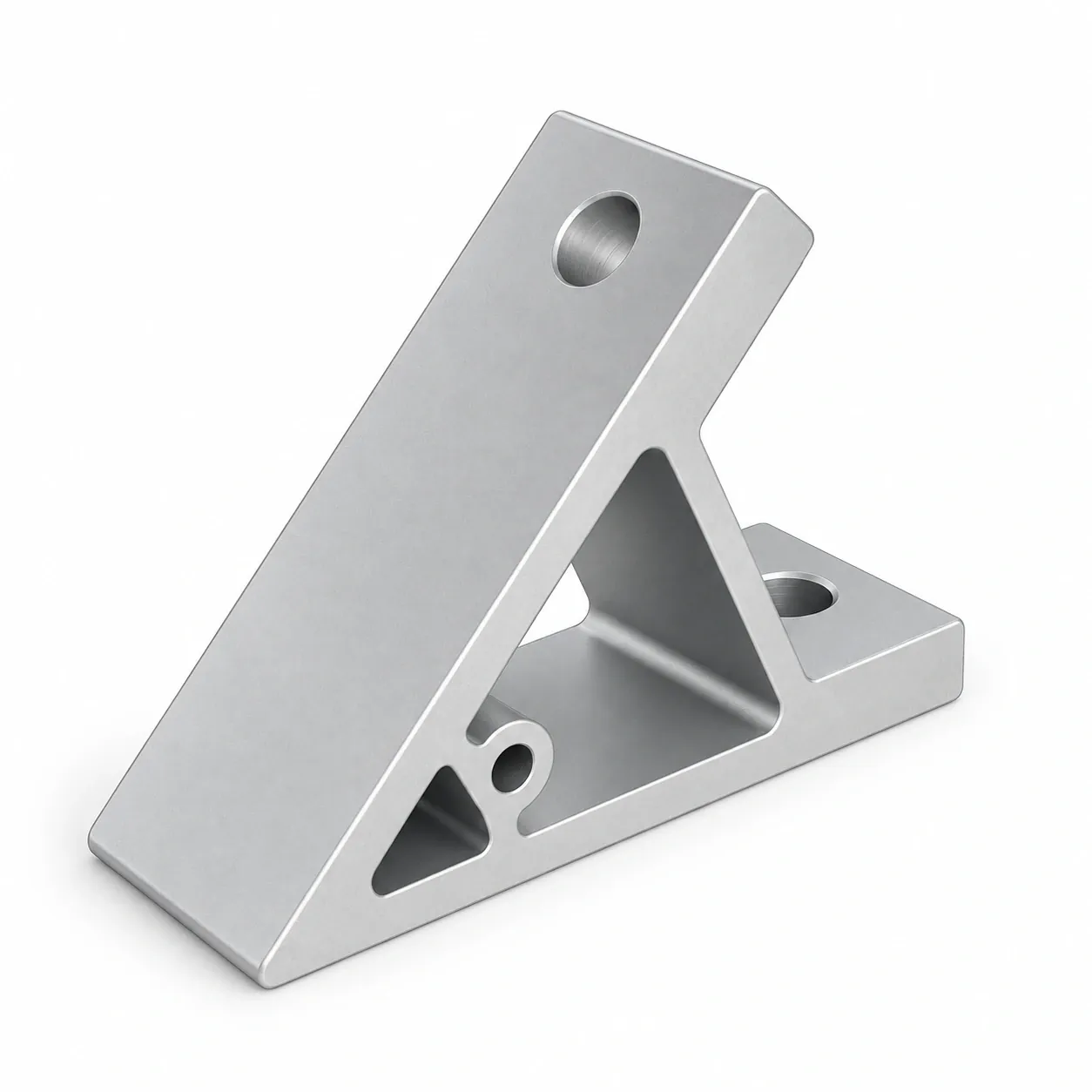 BAC-445 — Hard Bracket 40mm 45องศา Heavy Load สีเงิน