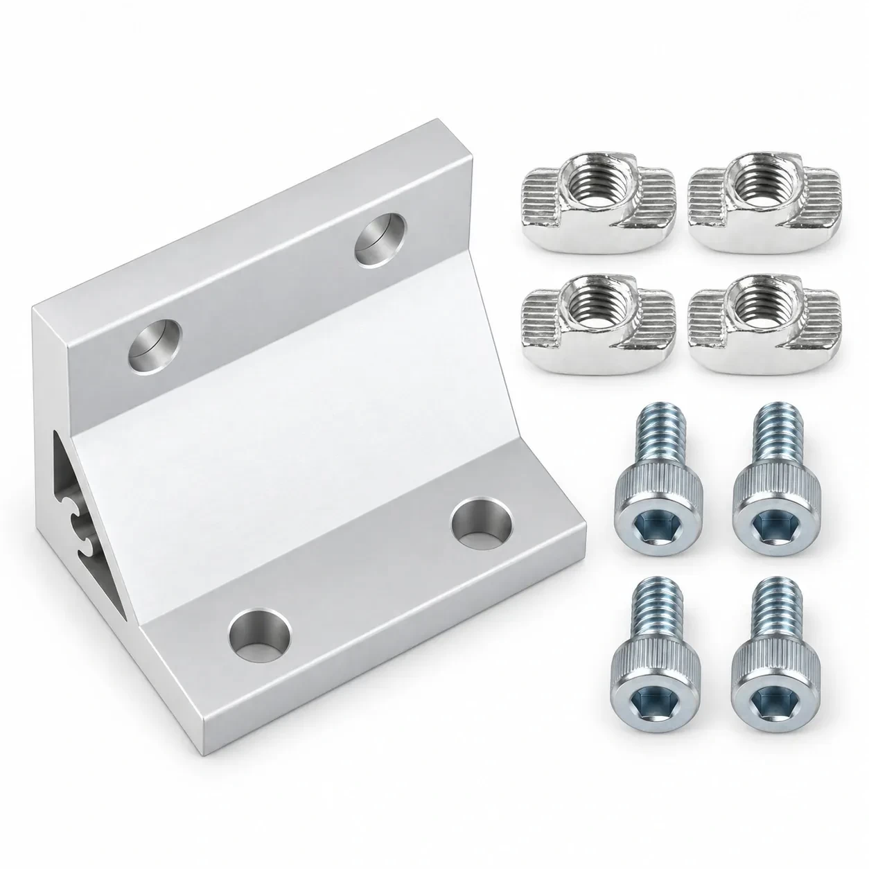 BAC-48-SET — Hard Bracket 40x80mm สีดำ Kit Set