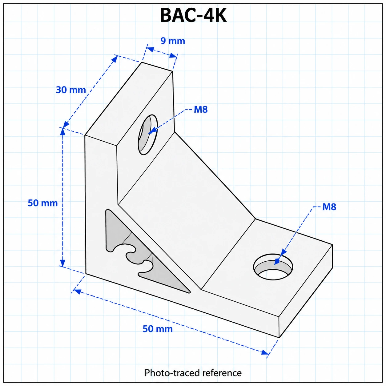 BAC-4K — Hard Bracket 40mm สีดำ